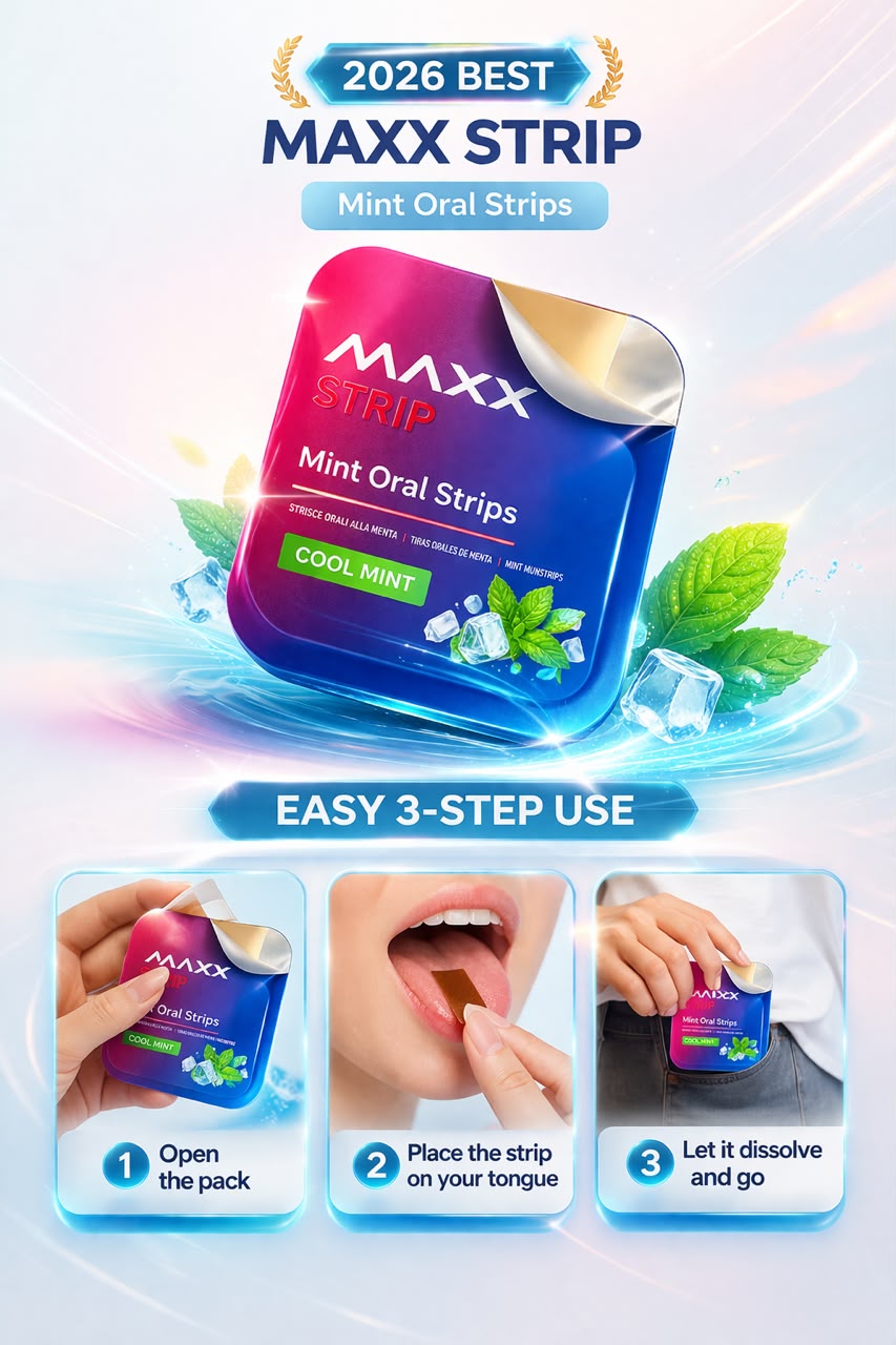 Maxx Chewable Strips - 72h Energy Boost, Organic Herbs & Mint