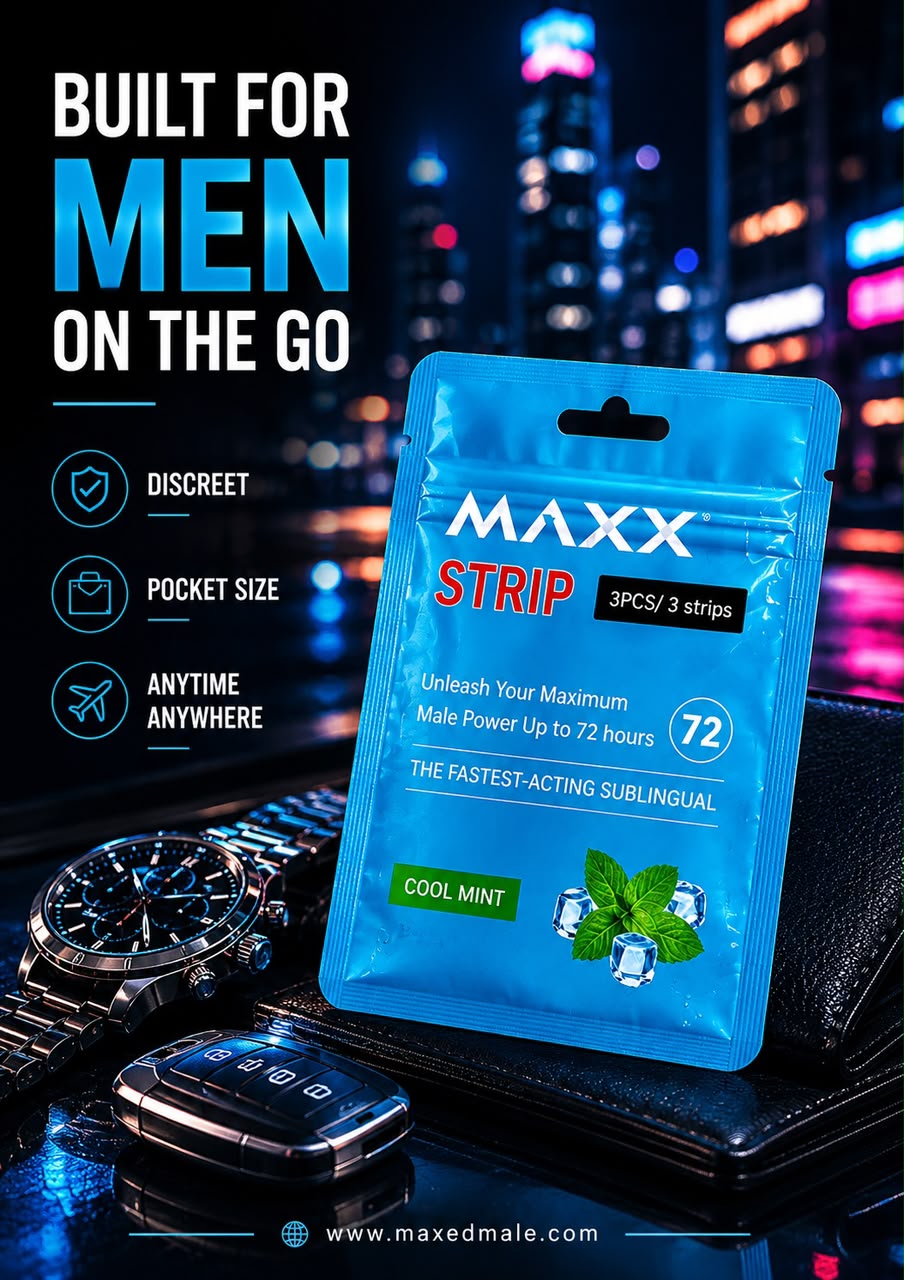 Maxx Chewable Strips - 72h Energy Boost, Organic Herbs & Mint