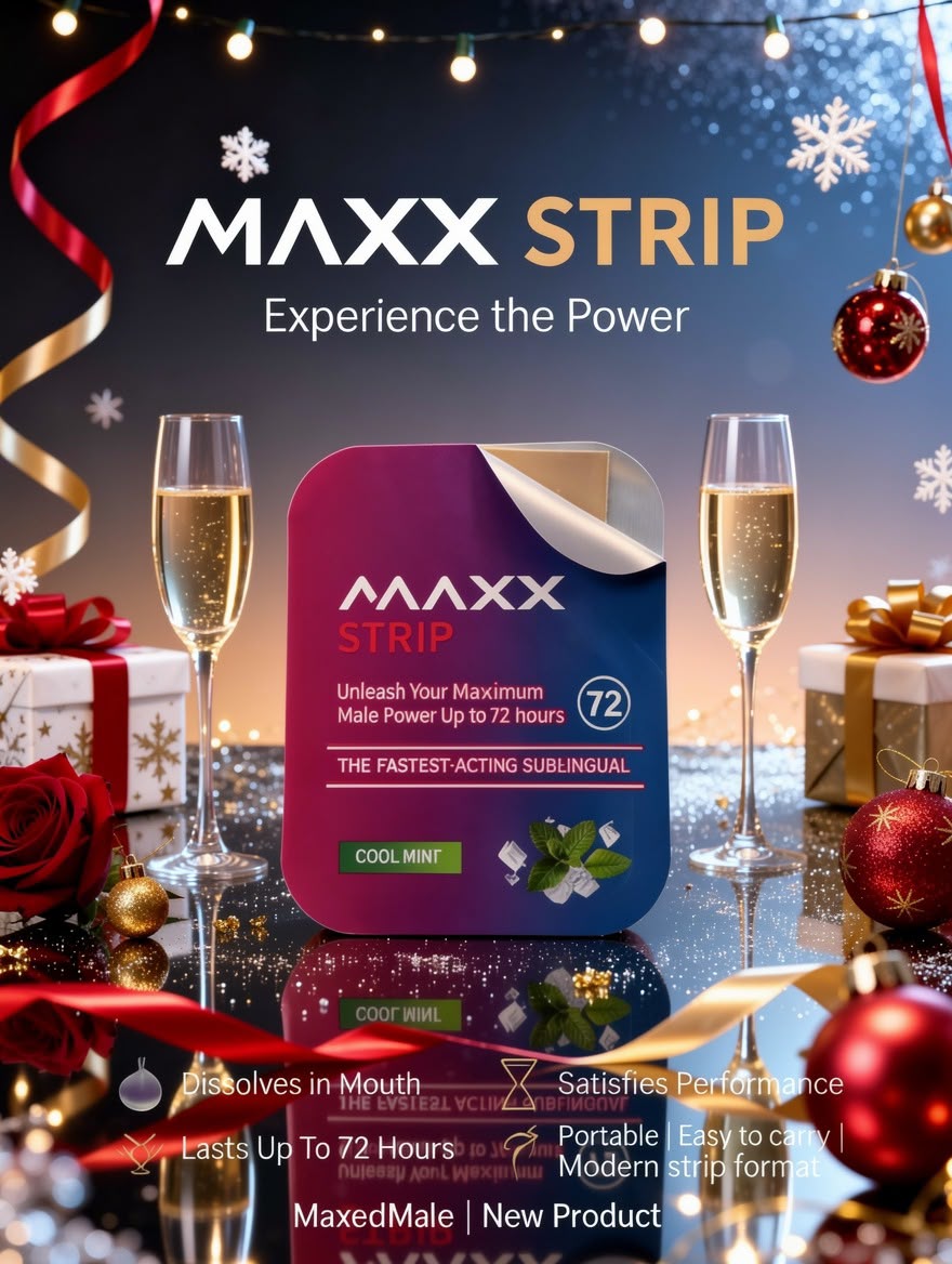 Maxx Chewable Strips - 72h Energy Boost, Organic Herbs & Mint