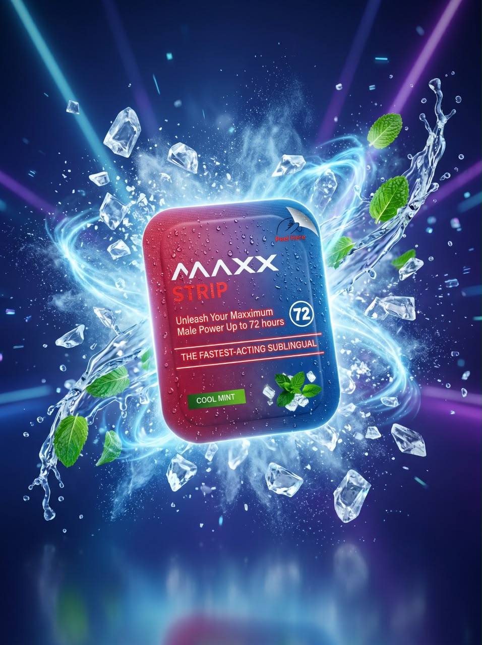 Maxx Chewable Strips - 72h Energy Boost, Organic Herbs & Mint
